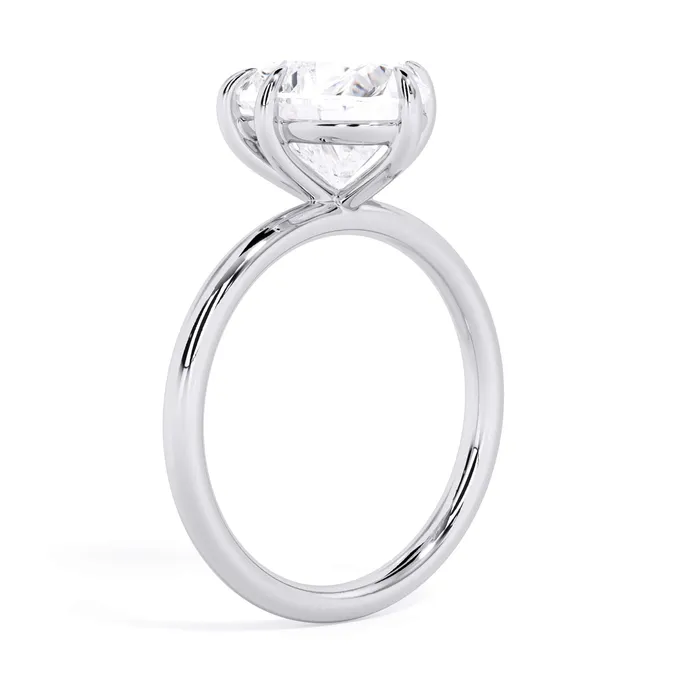 Rings Tilted Head Solitaire Engagement Ring deBebians