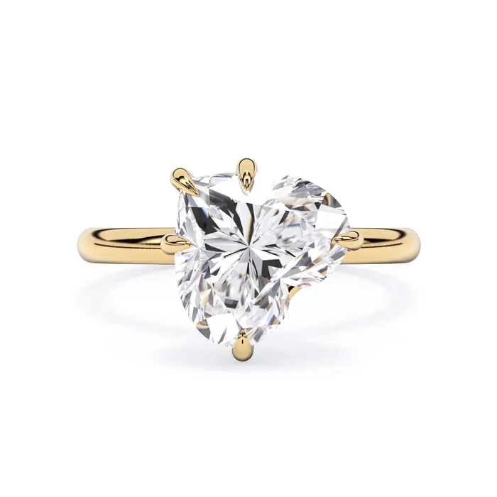 Rings Tilted Head Solitaire Engagement Ring deBebians