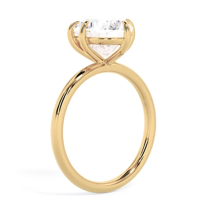 Rings Tilted Head Solitaire Engagement Ring deBebians