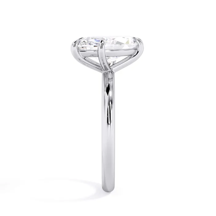 Rings Tilted Head Solitaire Engagement Ring deBebians
