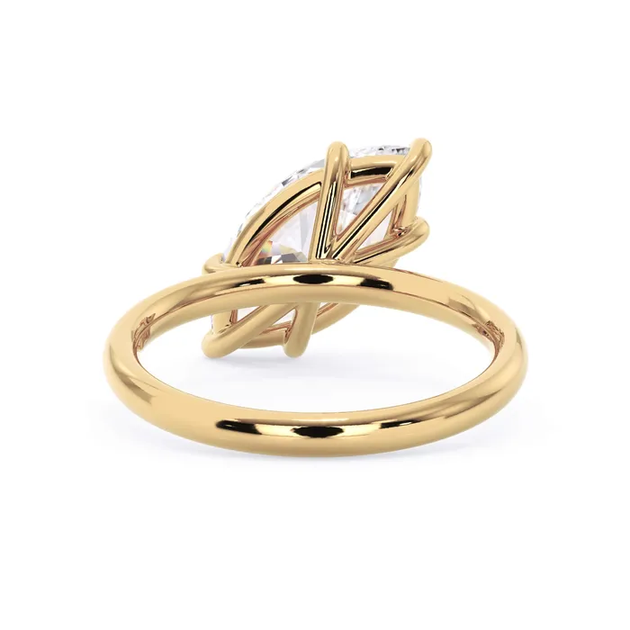 Rings Tilted Head Solitaire Engagement Ring deBebians