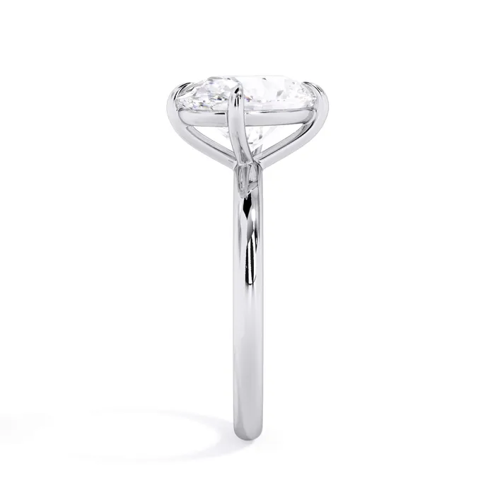 Rings Tilted Head Solitaire Engagement Ring deBebians