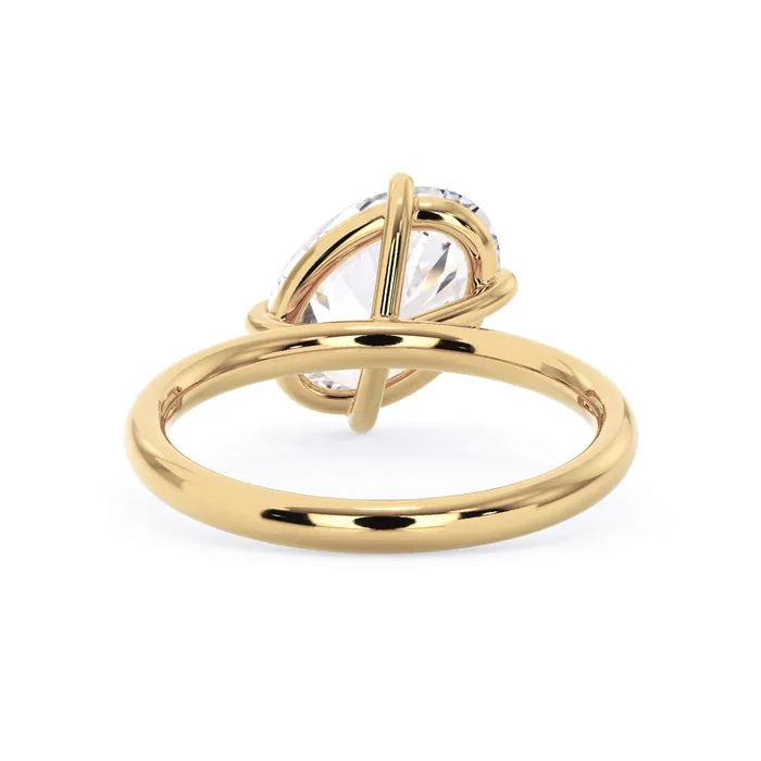 Rings Tilted Head Solitaire Engagement Ring deBebians