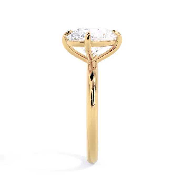 Rings Tilted Head Solitaire Engagement Ring deBebians