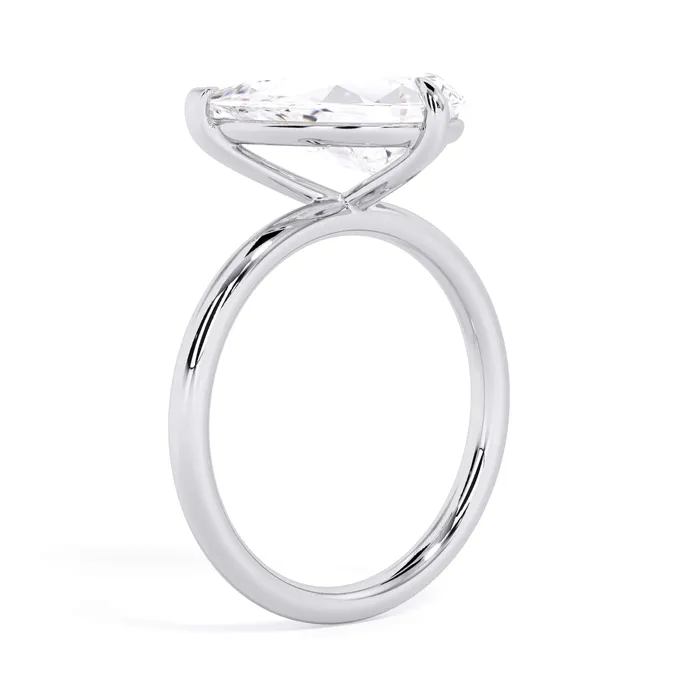 Rings Tilted Head Solitaire Engagement Ring deBebians