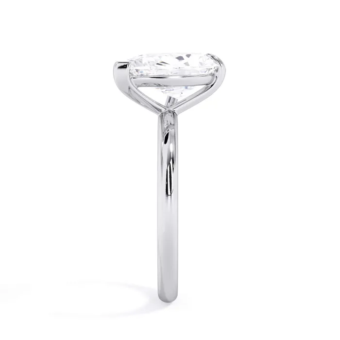 Rings Tilted Head Solitaire Engagement Ring deBebians