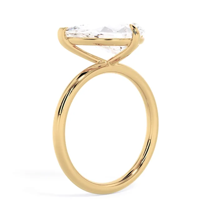 Rings Tilted Head Solitaire Engagement Ring deBebians