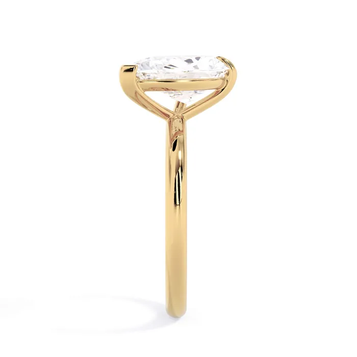 Rings Tilted Head Solitaire Engagement Ring deBebians
