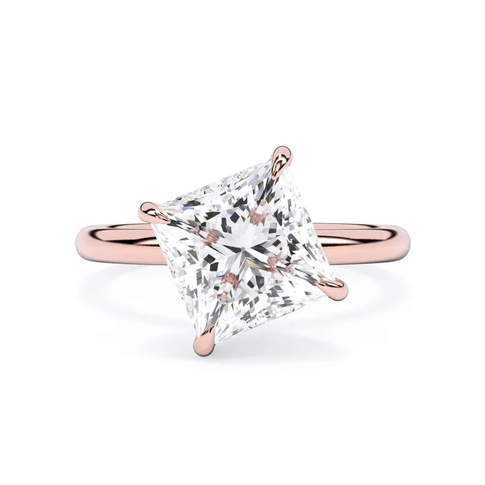 Rings Tilted Head Solitaire Engagement Ring deBebians