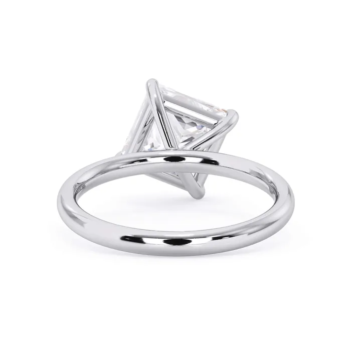Rings Tilted Head Solitaire Engagement Ring deBebians