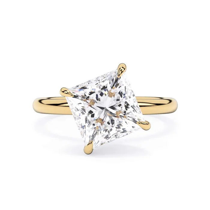 Rings Tilted Head Solitaire Engagement Ring deBebians