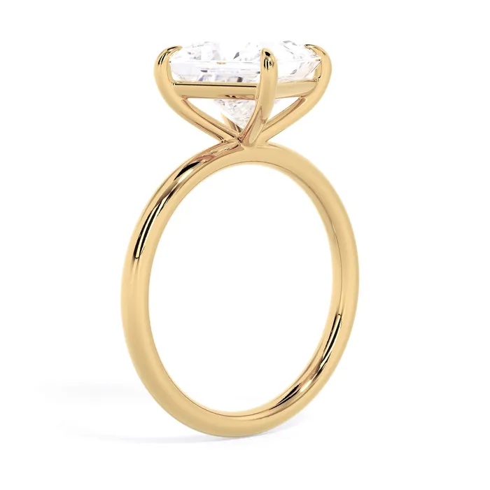 Rings Tilted Head Solitaire Engagement Ring deBebians