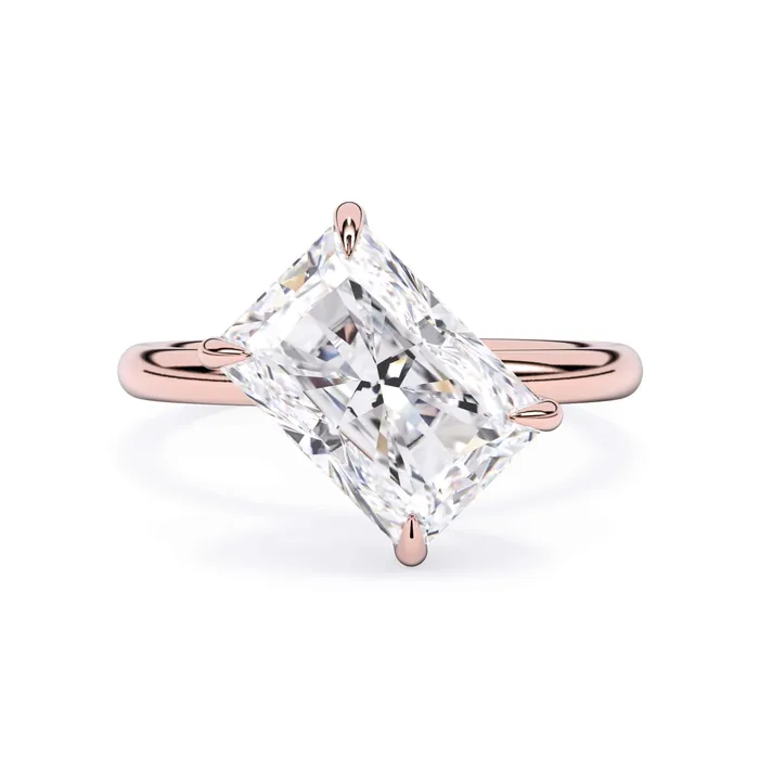 Rings Tilted Head Solitaire Engagement Ring deBebians