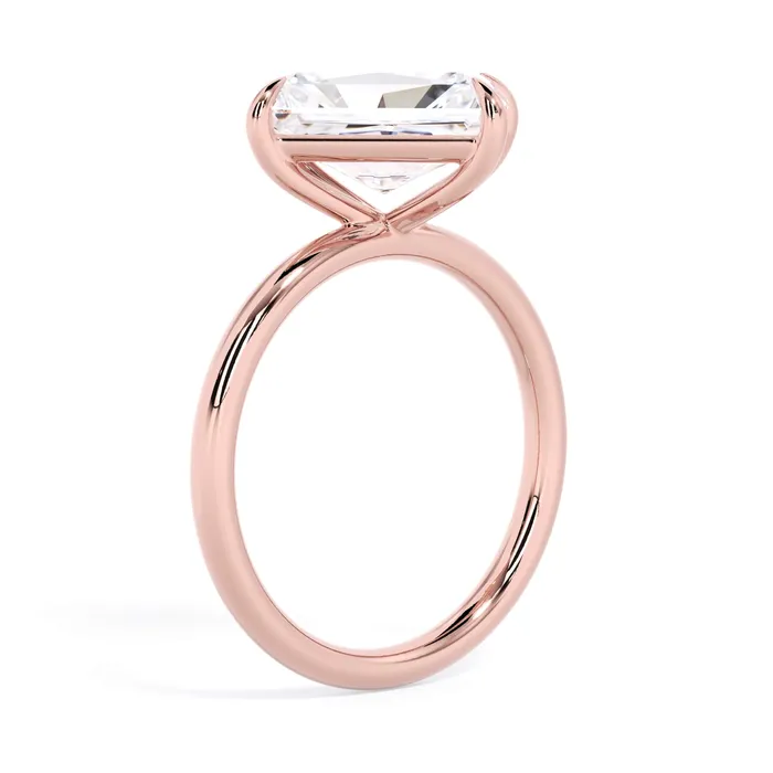 Rings Tilted Head Solitaire Engagement Ring deBebians