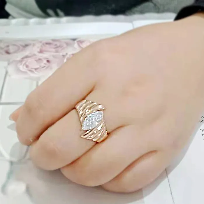 Rings TK3787 IP Rose GoldIon Plating Stainless Steel Ring with AAA Grade CZ in Clear Alamode Rings TK3787 IP Rose GoldIon Plating Stainless Steel Ring with AAA Grade CZ in Clear Alamode