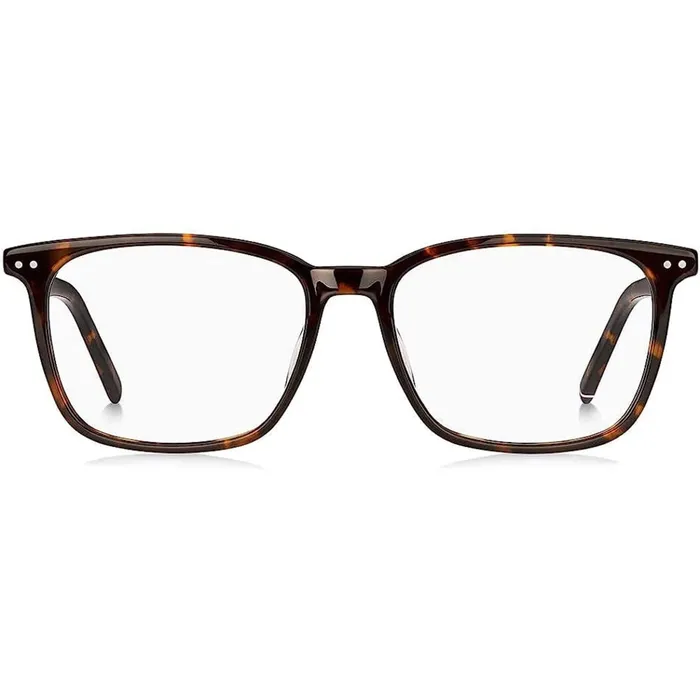 Rings Tommy Hilfiger Tommy Hilfiger Mens Eyeglasses Havana Square FullRim Plastic Frame TH 1737F 86