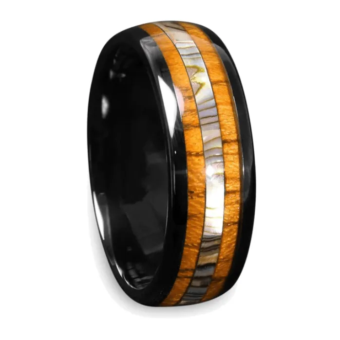 Rings VVS Jewelry Tungsten Carbide 8MM Wooden Style Band Ring