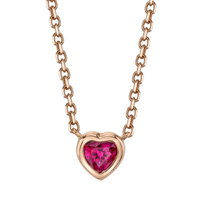 RUBY HEART NECKLACE anitako Necklaces