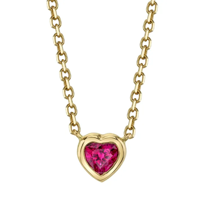 RUBY HEART NECKLACE anitako Necklaces