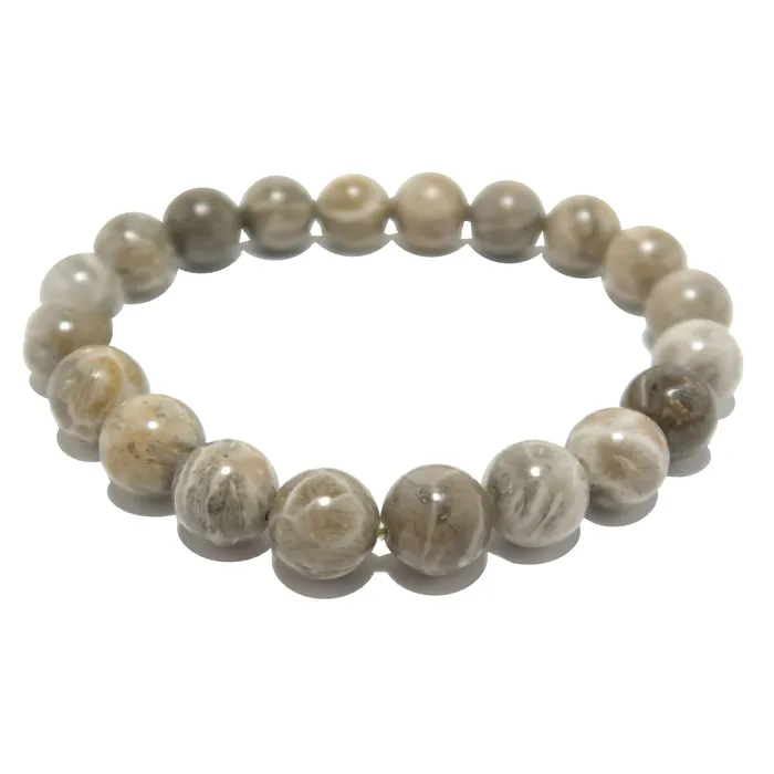 Satin Crystals Bracelets Fossil Coral Bracelet Deep Sea Vibration Stones