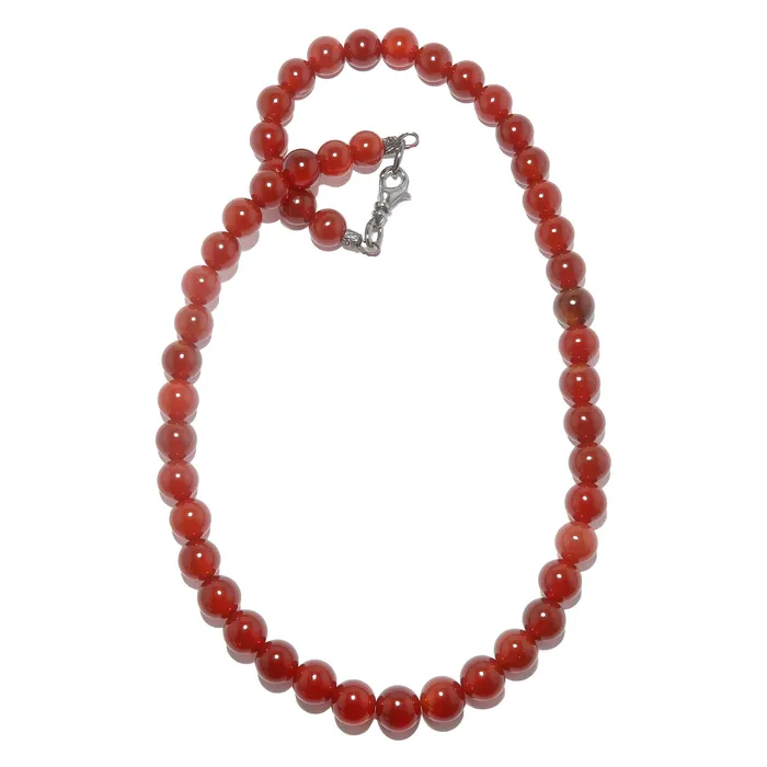 Satin Crystals Carnelian Necklace Blazing Sun Red Orange Confidence Necklaces