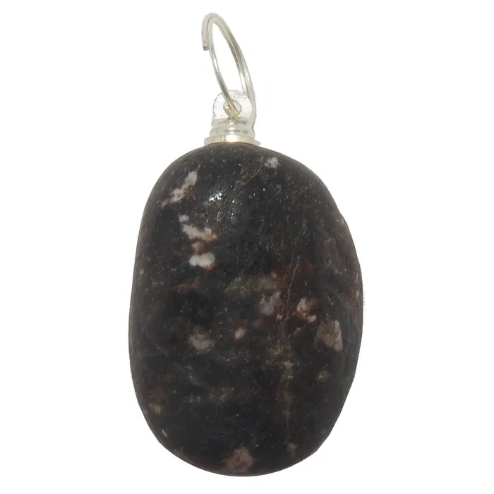 Satin Crystals Necklaces Garnet Pendant Chunky Abundance Red Stone Silver