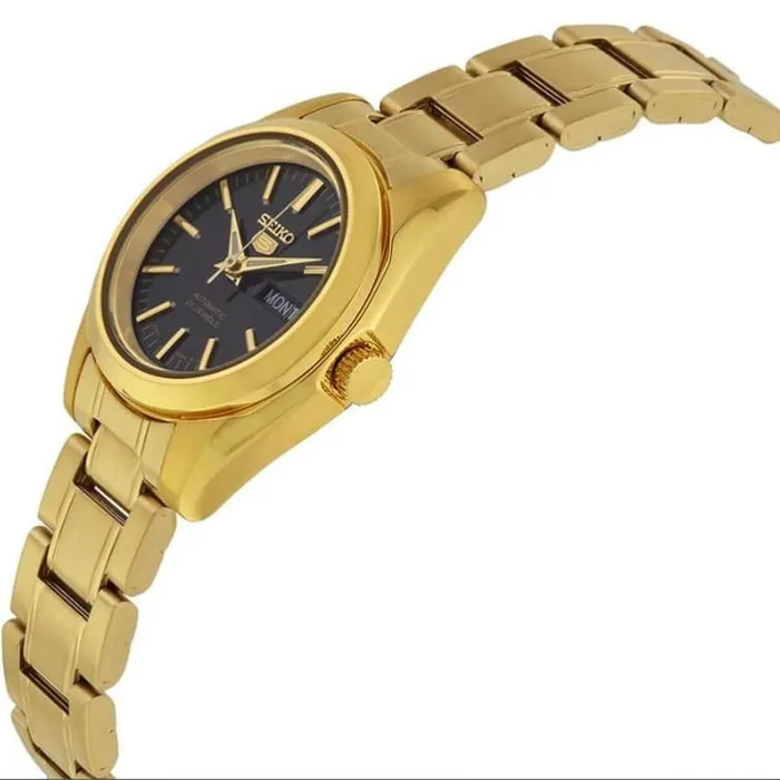 Seiko Womens Watch Series 5 Automatic Black Dial YG Steel Bracelet SYMK22K1 SEIKO Bracelets Seiko Womens Watch Series 5 Automatic Black Dial YG Steel Bracelet SYMK22K1 SEIKO Bracelets