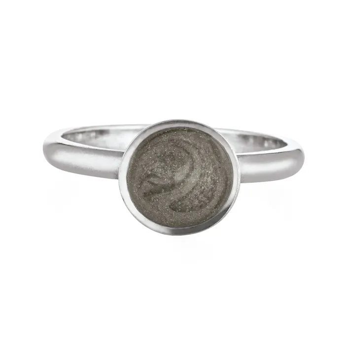 Signature Lotus Stackable Band Cremation Ring in 14K White Gold closebymejewelry Rings Signature Lotus Stackable Band Cremation Ring in 14K White Gold closebymejewelry Rings
