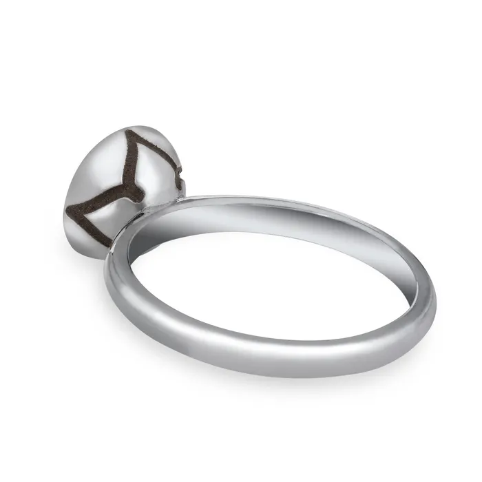 Signature Lotus Stackable Band Cremation Ring in 14K White Gold closebymejewelry Rings