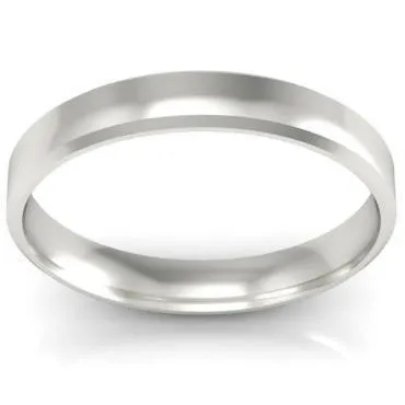Simple Gold Beveled Ring 3mm deBebians Rings