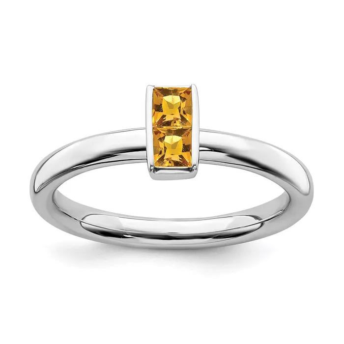 Stackable Expressions Rings Sterling Silver Stackable Expressions Citrine Ring QSK2122 Stackable Expressions Rings Sterling Silver Stackable Expressions Citrine Ring QSK2122