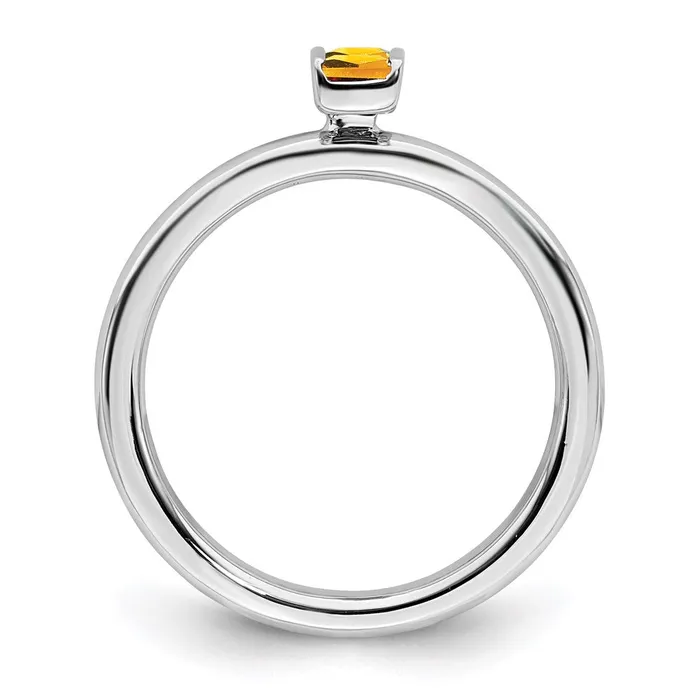 Stackable Expressions Rings Sterling Silver Stackable Expressions Citrine Ring QSK2122 Stackable Expressions Rings Sterling Silver Stackable Expressions Citrine Ring QSK2122