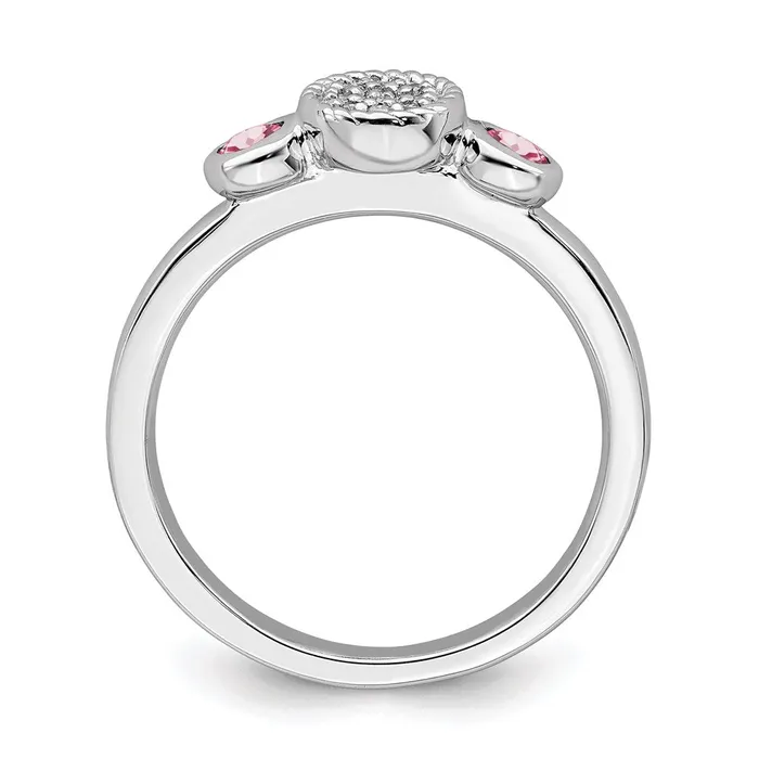 Stackable Expressions Rings Sterling Silver Stackable Expressions Dbl Round Pink Tourm Dia Ring QSK529 Stackable Expressions Rings Sterling Silver Stackable Expressions Dbl Round Pink Tourm Dia Ring QSK529