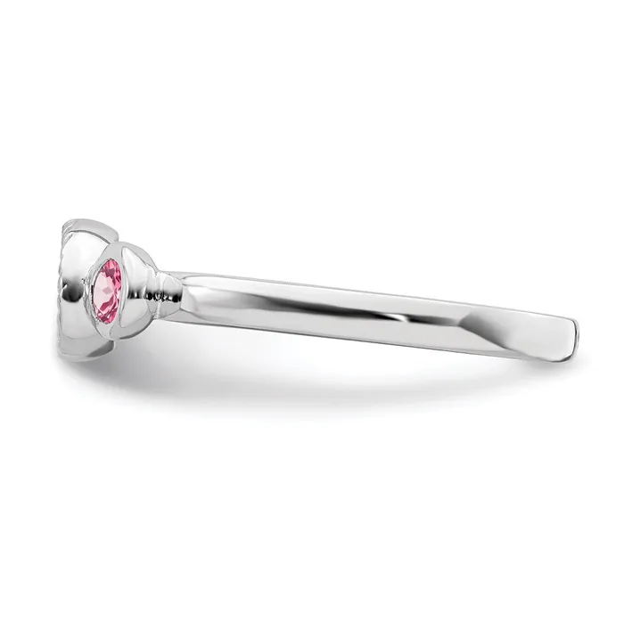 Stackable Expressions Rings Sterling Silver Stackable Expressions Dbl Round Pink Tourm Dia Ring QSK529 Stackable Expressions Rings Sterling Silver Stackable Expressions Dbl Round Pink Tourm Dia Ring QSK529