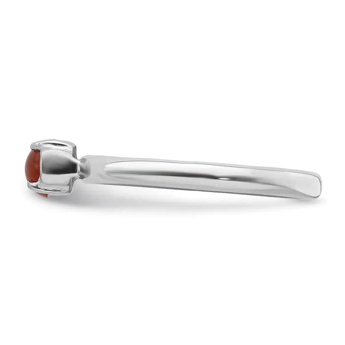 Stackable Expressions Rings Sterling Silver Stackable Expressions Polished Red Agate Ring QSK614 Stackable Expressions Rings Sterling Silver Stackable Expressions Polished Red Agate Ring QSK614