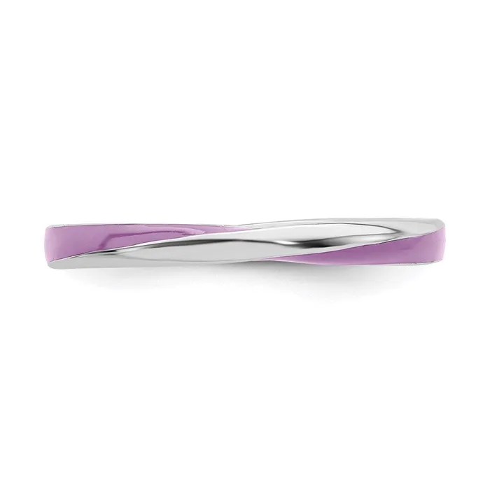 Stackable Expressions Rings Sterling Silver Stackable Expressions Twisted Purple Enameled Ring QSK563 Stackable Expressions Rings Sterling Silver Stackable Expressions Twisted Purple Enameled Ring QSK563