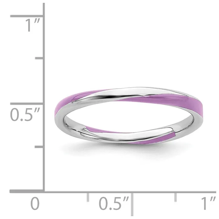Stackable Expressions Rings Sterling Silver Stackable Expressions Twisted Purple Enameled Ring QSK563 Stackable Expressions Rings Sterling Silver Stackable Expressions Twisted Purple Enameled Ring QSK563