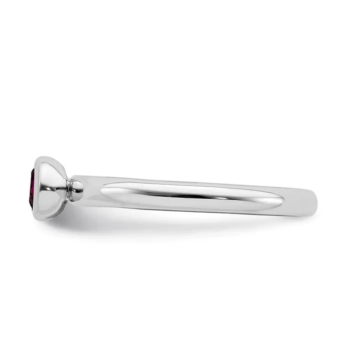 Stackable Expressions Sterling Silver Stackable Expressions Low 4mm Round Cr Ruby Ring QSK502 Rings Stackable Expressions Sterling Silver Stackable Expressions Low 4mm Round Cr Ruby Ring QSK502 Rings