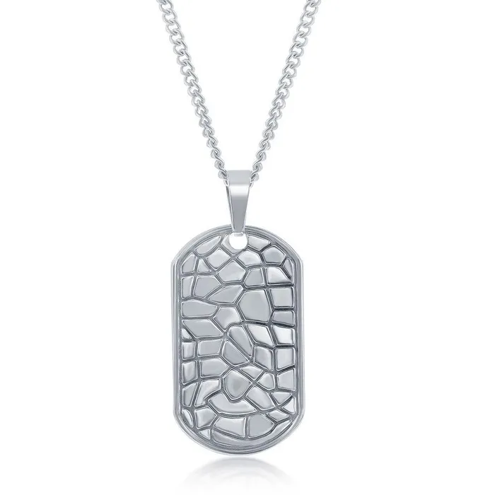 Stainless Steel Designed Dog Tag with Chain Classic Bracelets
