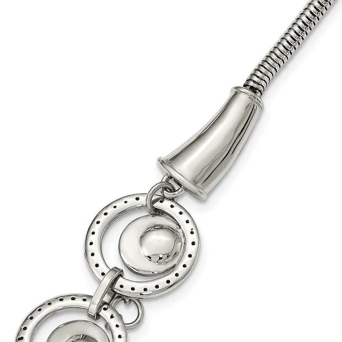 Stainless Steel Multicircle Polished with 2in ext Necklace Chisel Necklaces Stainless Steel Multicircle Polished with 2in ext Necklace Chisel Necklaces