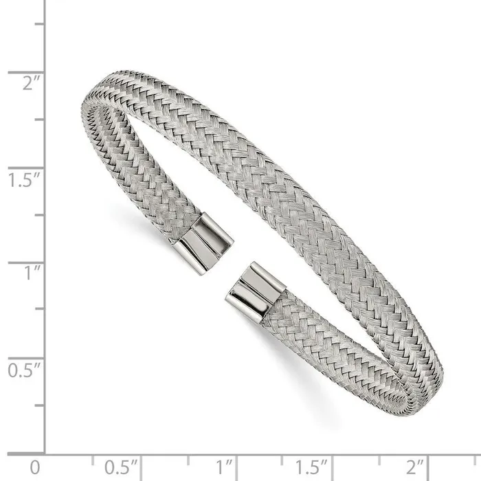 Stainless Steel Polished 600mm Mesh Wire Cuff Bangle Chisel Bracelets Stainless Steel Polished 600mm Mesh Wire Cuff Bangle Chisel Bracelets