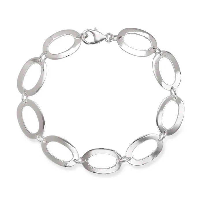 Sterling Silver Open Oval Bracelet 8 Classic Bracelets