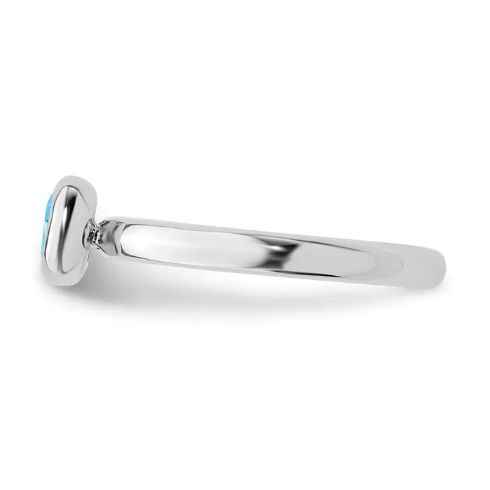 Sterling Silver Stackable Expressions Cushion Cut Blue Topaz Ring QSK457 Stackable Expressions Rings Sterling Silver Stackable Expressions Cushion Cut Blue Topaz Ring QSK457 Stackable Expressions Rings