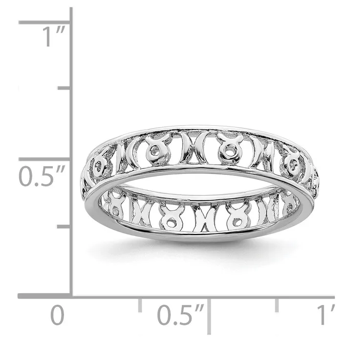 Sterling Silver Stackable Expressions Taurus Zodiac Ring QSK2013 Stackable Expressions Rings Sterling Silver Stackable Expressions Taurus Zodiac Ring QSK2013 Stackable Expressions Rings