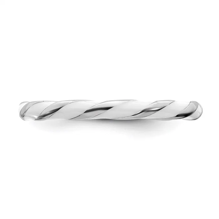 Sterling Silver Stackable Expressions Twisted White Enameled Ring QSK553 Stackable Expressions Rings Sterling Silver Stackable Expressions Twisted White Enameled Ring QSK553 Stackable Expressions Rings