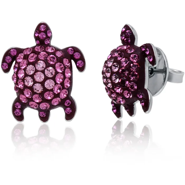 Swarovski Earrings Swarovski Womens Earrings Mustique Sea Life Rhodium Plated Pink Crystal 5524396