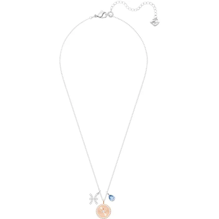 Swarovski Necklaces Swarovski Womens Pendant Necklace Zodiac Pisces Sign Rhodium Plated 5349219