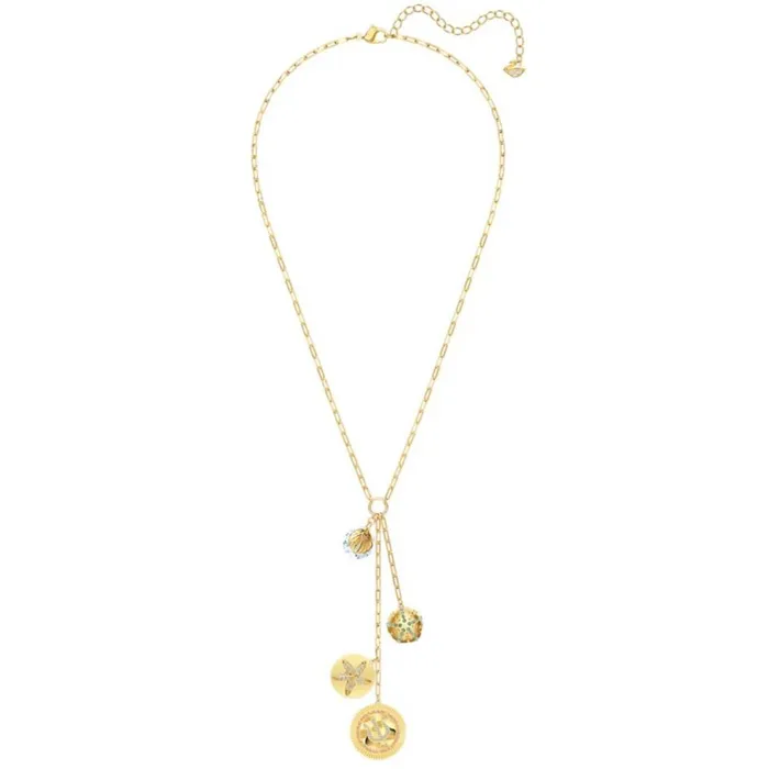Swarovski Womens Necklace Shine Yellow Gold Plated Colored Crystals 5524186 Swarovski Necklaces