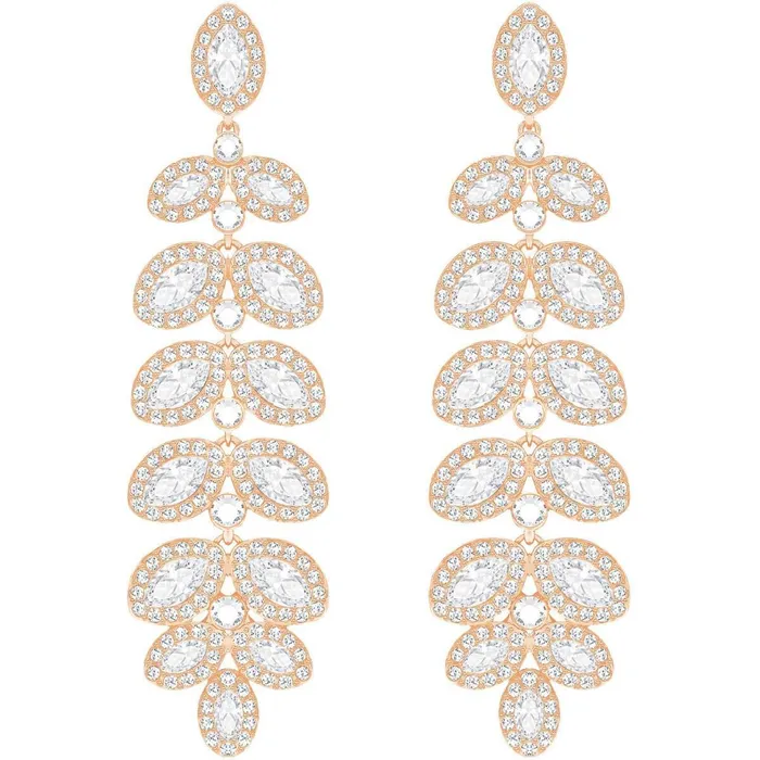 Swarovski Womens Pierced Earrings Baron Silver Tone 5350617 Swarovski Earrings