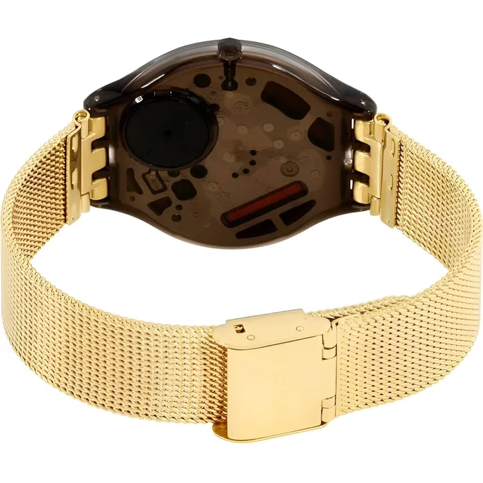 Swatch Bracelets Swatch Womens Watch Skin Skinmoka Champagne Dial Yellow Gold Bracelet SVOC100M Swatch Bracelets Swatch Womens Watch Skin Skinmoka Champagne Dial Yellow Gold Bracelet SVOC100M